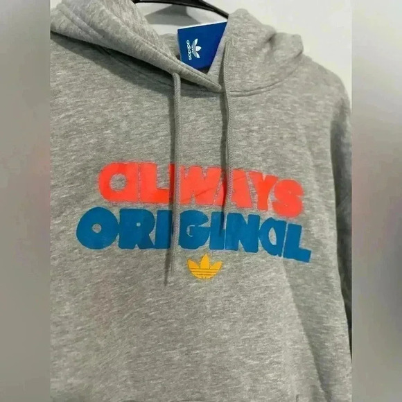 Adidas Originals Always Original Pullover Hoodie Gray Men's Size Medium - Picture 3 of 4